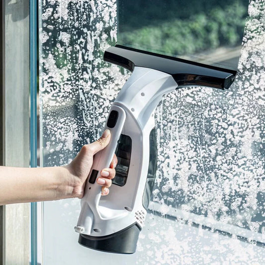 Cordless Window Vacuum Cleaner Rechargeable Windown Spray Cleaning Tool Set with Squeegee Blade for Mirror Glass Countertop Tile