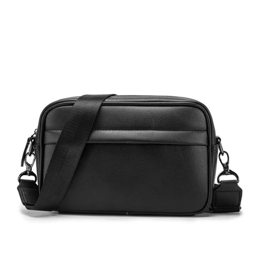 Casual Solid Men's Crossbody Bag Messenger Bag Mens PU Leather Crossbody Shoulder Bags Male Handbag Bags Cross Body Ba