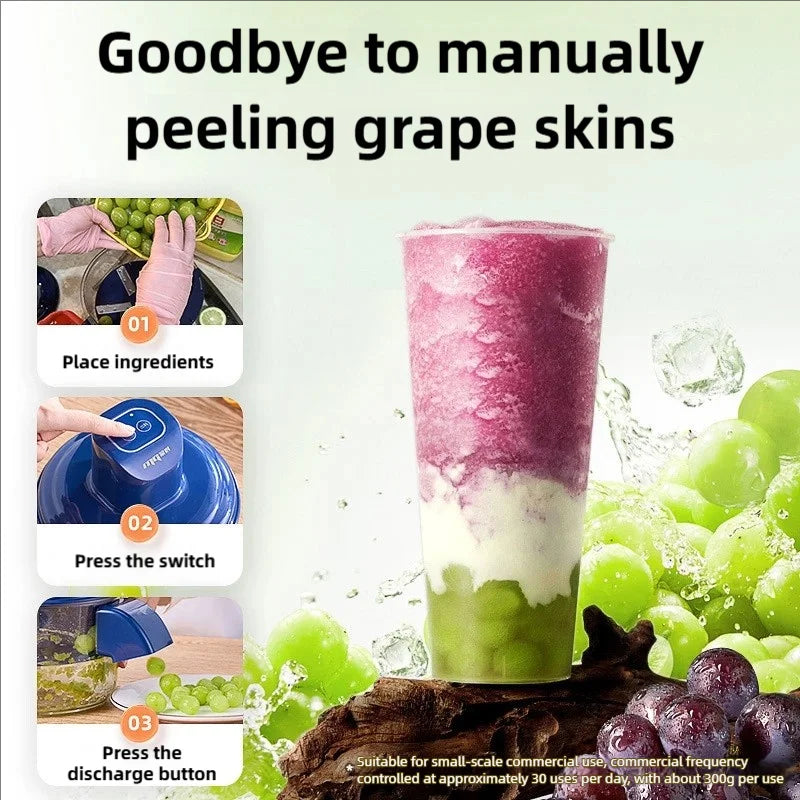 TINSOL Electric Fruit and Vegetable Peeler Automatic Small Fruit Peeling Tool Smart Grape Peeler Kitchen Peeling Gadget