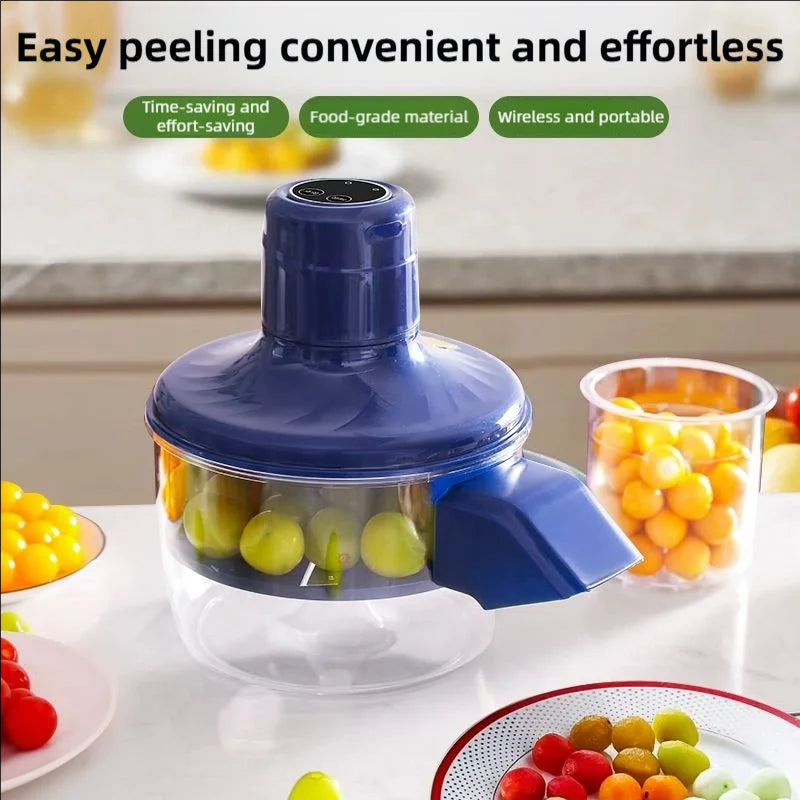 TINSOL Electric Fruit and Vegetable Peeler Automatic Small Fruit Peeling Tool Smart Grape Peeler Kitchen Peeling Gadget