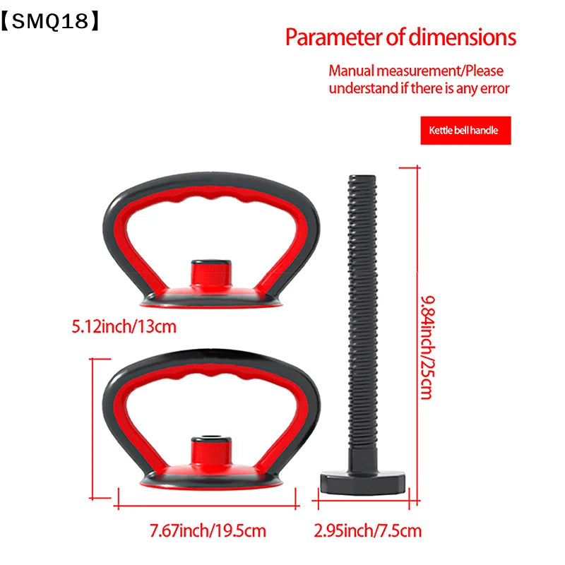 Adjustable Kettlebell Handle For Dumbbells Weight Plates Swing Barbell Ball Weight Kettlebell Handle Home Use And Fitness【SMQ】