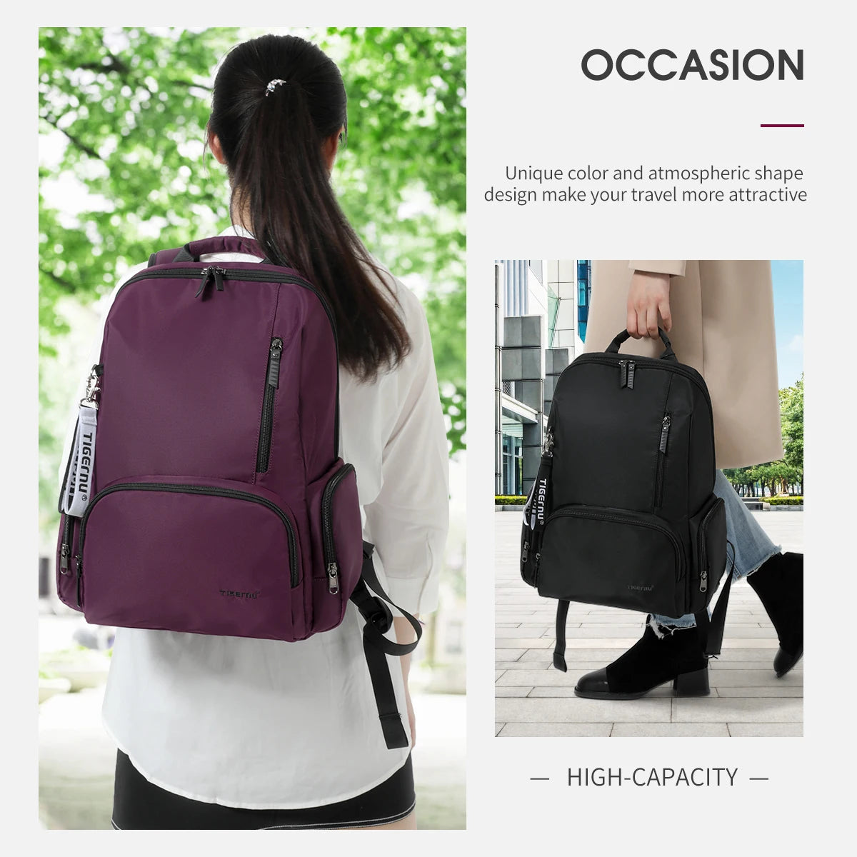 Tigernu School Backpack For Girls 14inch Laptop Backpacks For Women Waterproof Travel Backpack Bags For Women Backpacks Knapsack